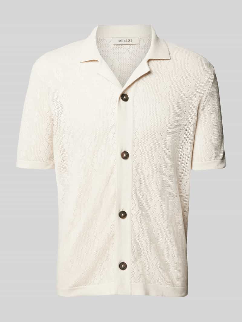 Only & Sons Regular fit vrijetijdsoverhemd met resortkraag model 'KEN LIFE'