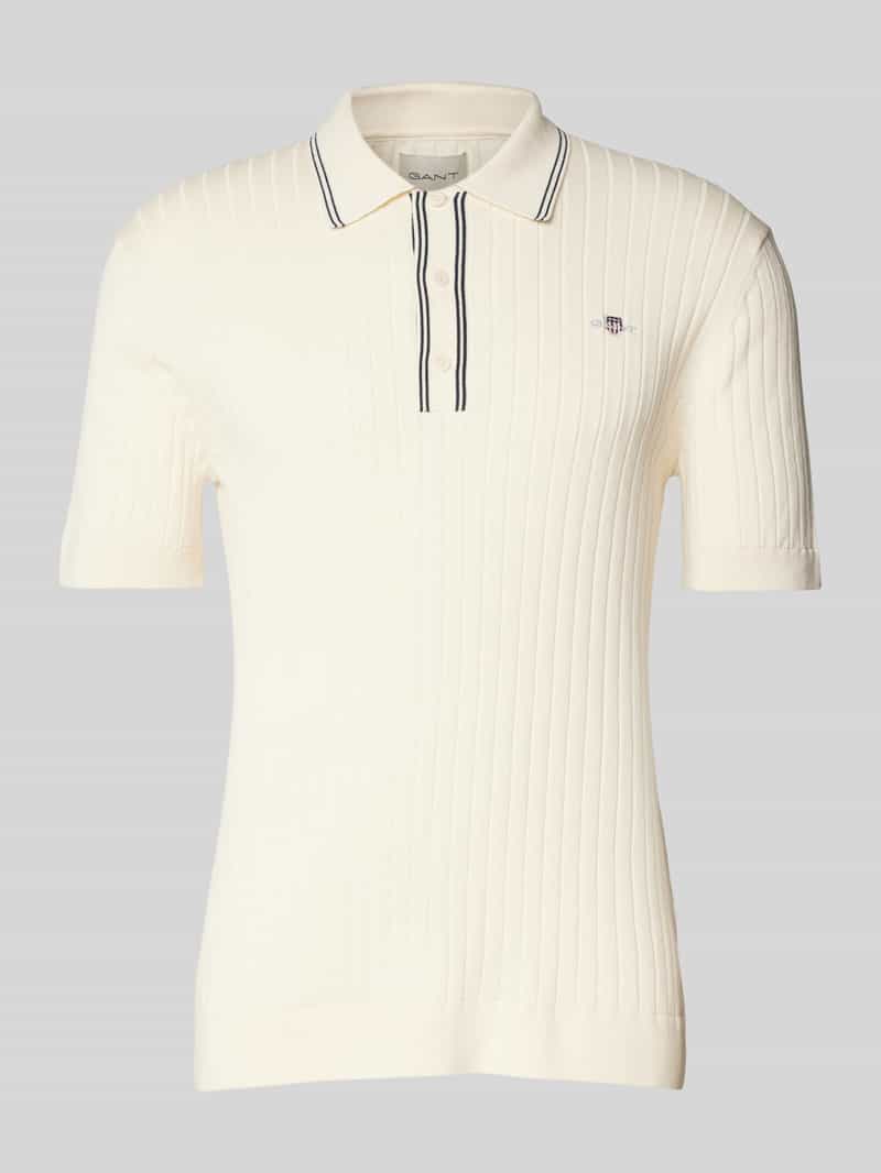 Gant Slim fit poloshirt met labelstitching