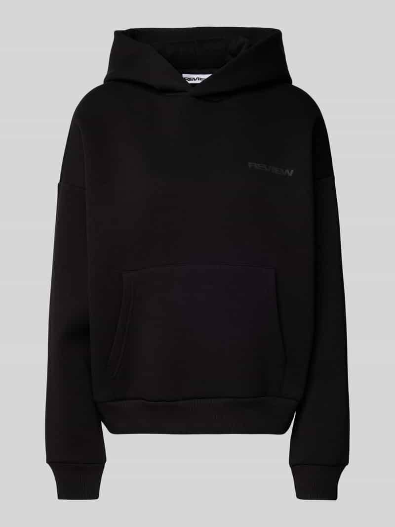 Review Oversized hoodie met labelprint