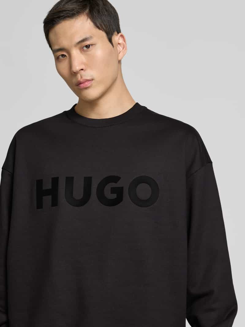 HUGO Sweatshirt met labelprint model 'Dinex'