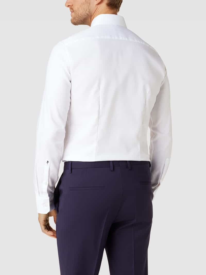 Super slim fit zakelijk overhemd van effen materiaal Seidensticker Super SF