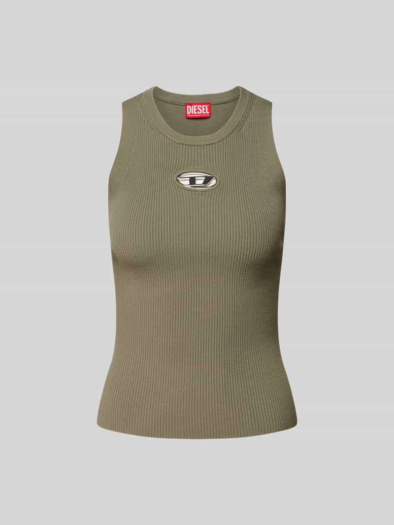 Tanktop met labeldetail