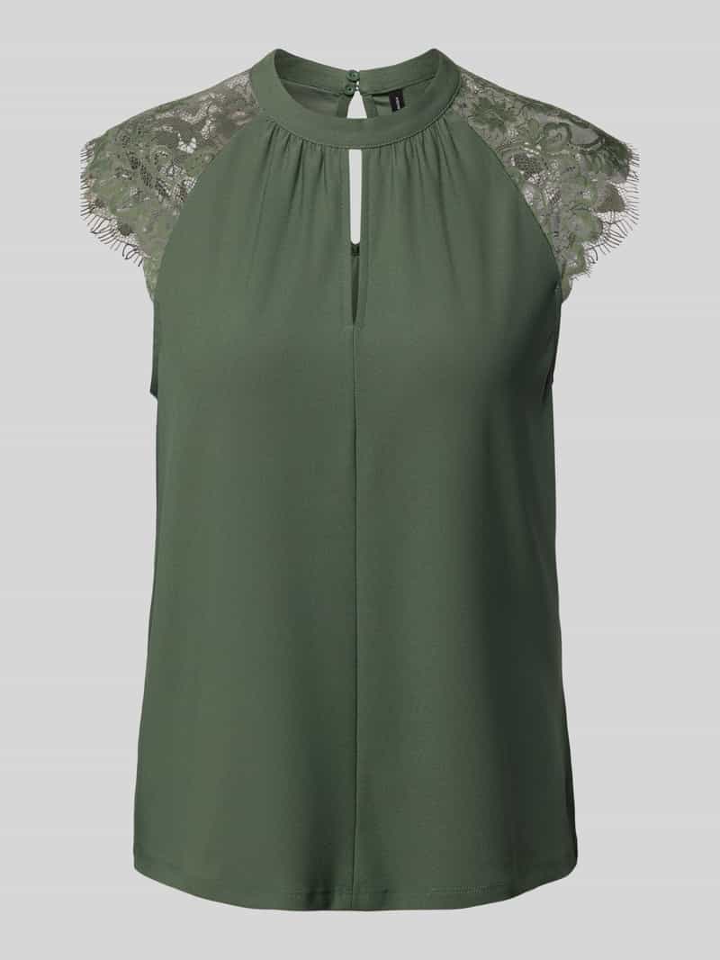 Vero Moda Regular fit top met kanten mouwen model 'MILLA'