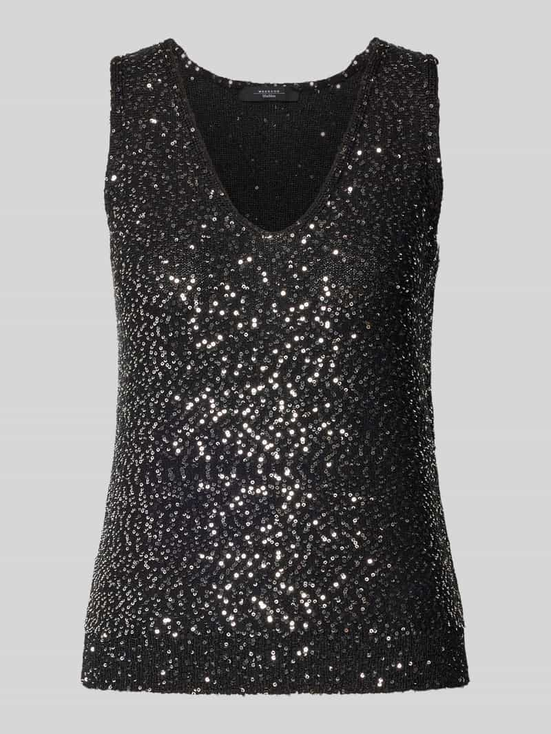 Weekend Max Mara Tanktop met pailletten, model 'COLOMBA'