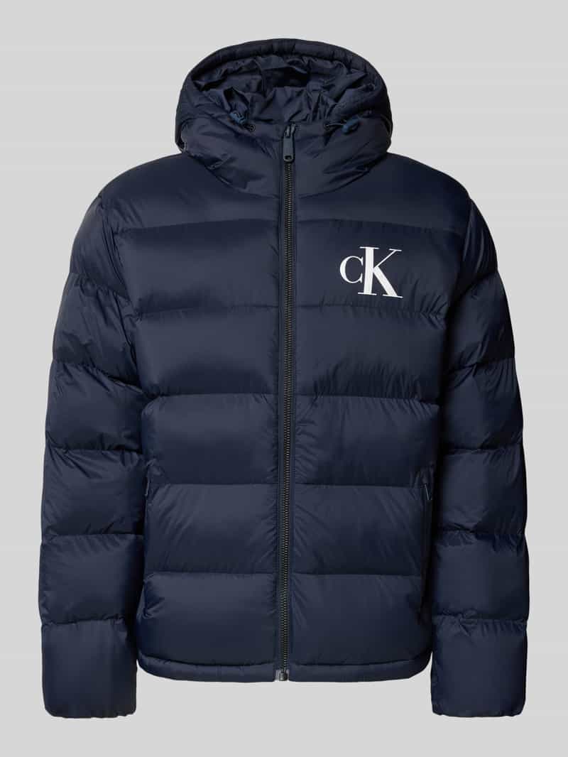 Calvin Klein Jeans Regular fit gewatteerd jack met logoprint model 'Monogram'