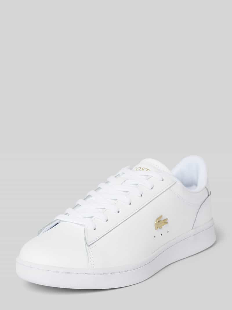 Lacoste Leren sneakers met labelapplicatie, model 'CARNABY'