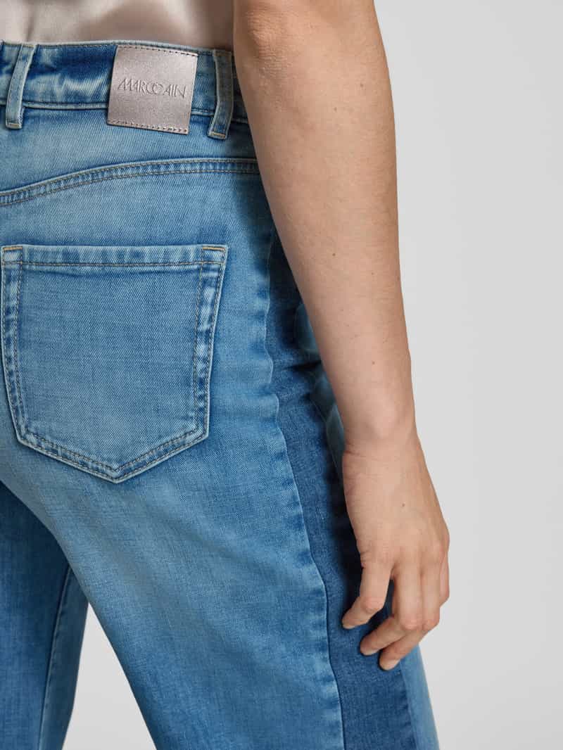 Marc Cain Wide fit high waist jeans in used-look