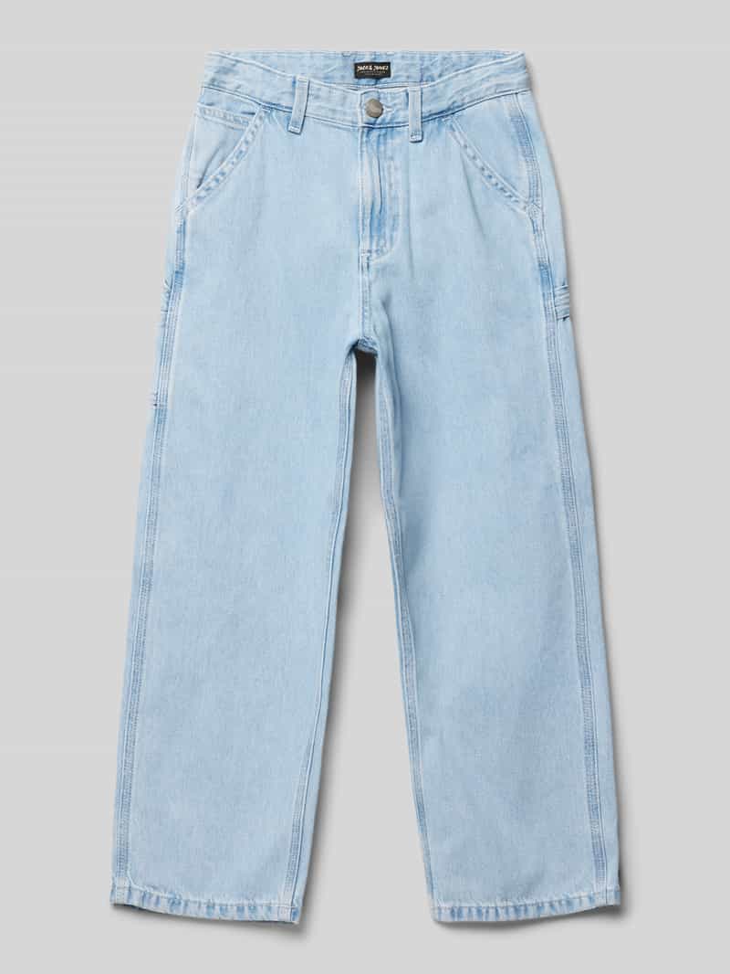 jack & jones Straight leg jeans met labelpatch model 'ALEX'