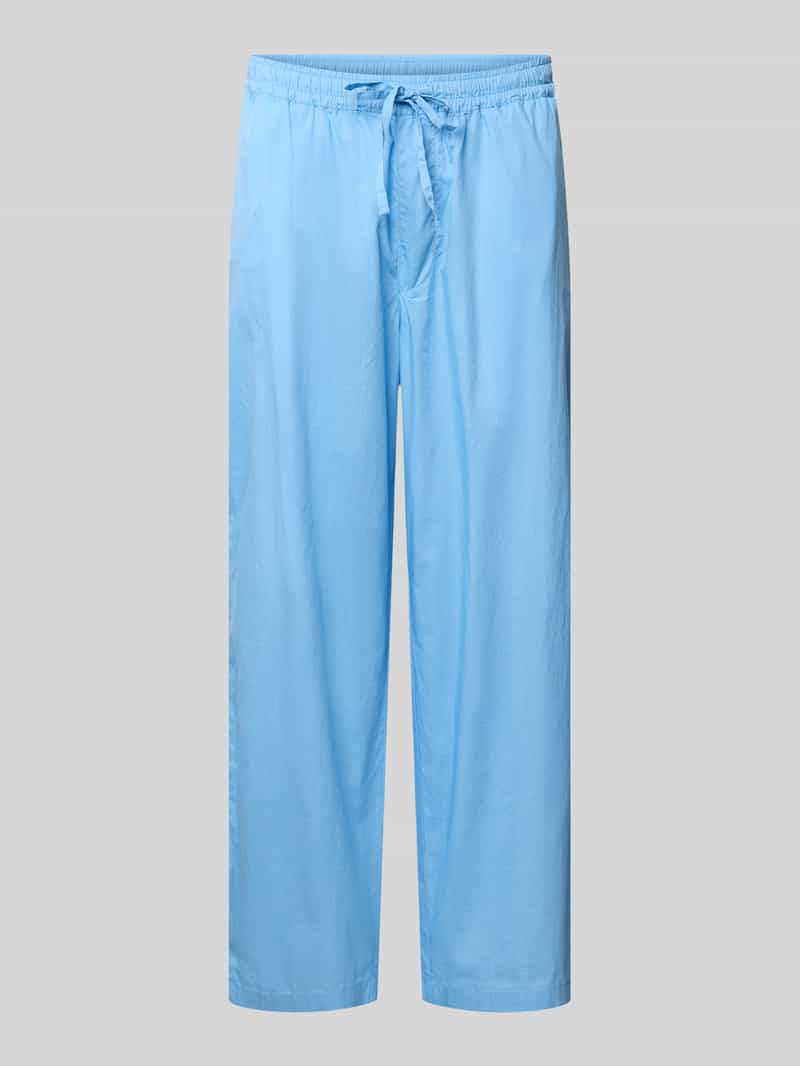 REVIEW Stoffen broek met elastische band en steekzakken