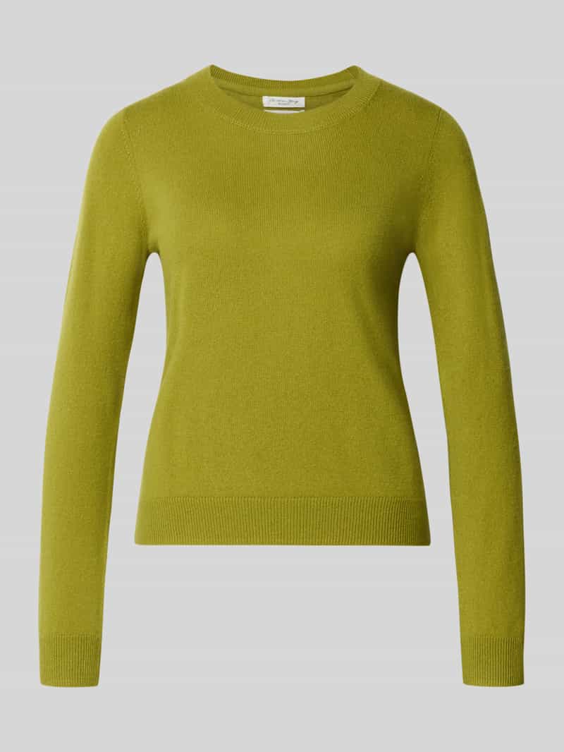 Slim fit gebreide pullover van puur kasjmier