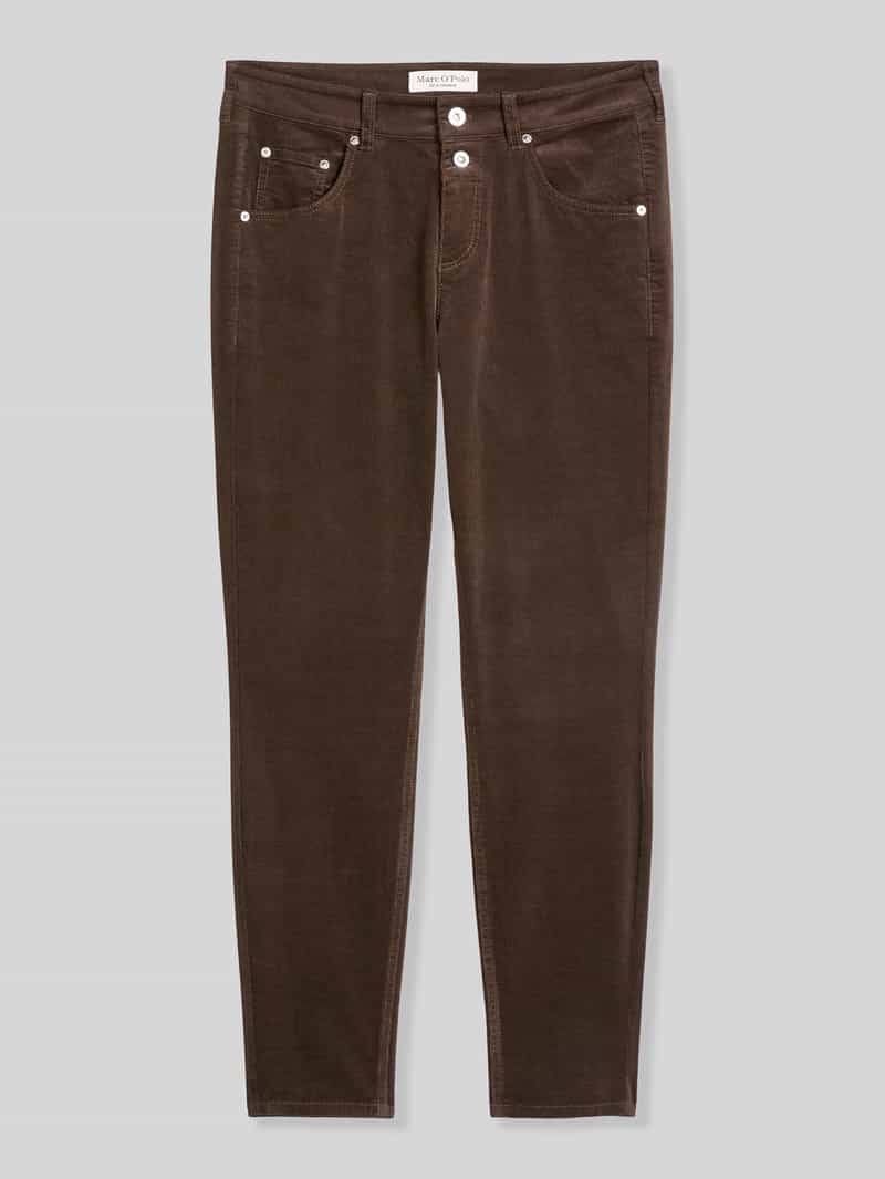 Boyfriend fit corduroy broek van katoenmix