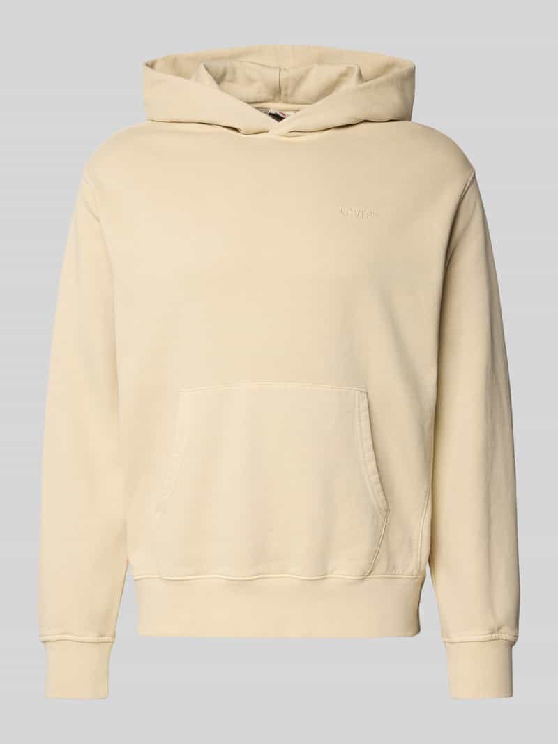 Levi's Hoodie met kangoeroezak en labelstitching