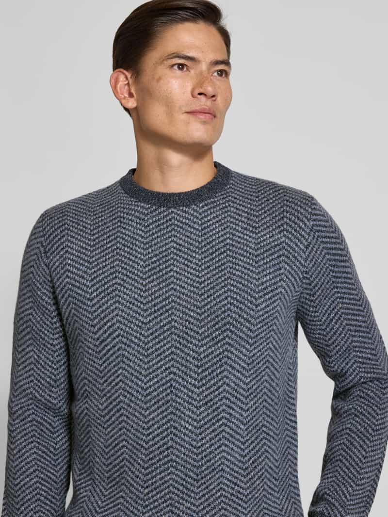 Profuomo Wollen pullover met ronde hals