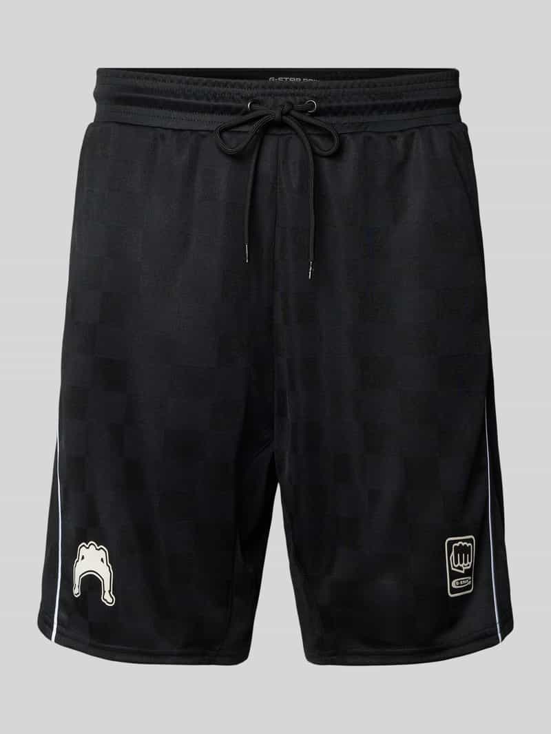 G-Star Raw Relaxed fit korte broek met motief- en labelprint model 'Football'