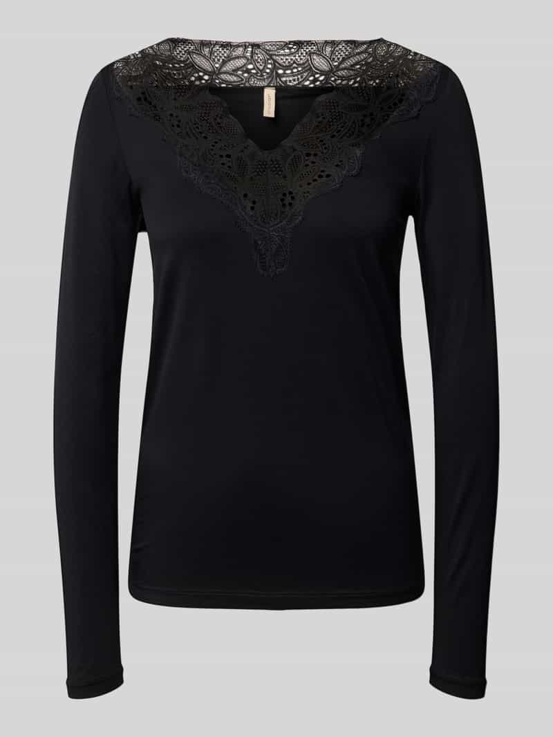 Soyaconcept Shirt met lange mouwen en kant model 'Marica'