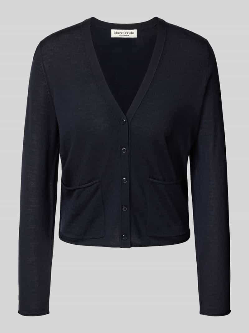 Marc O'Polo Regular fit gebreid jack van scheerwolmix