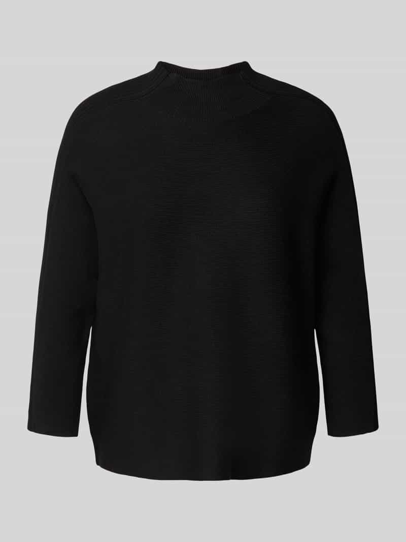 comma Gebreide pullover met opstaande kraag en 3 4-mouwen