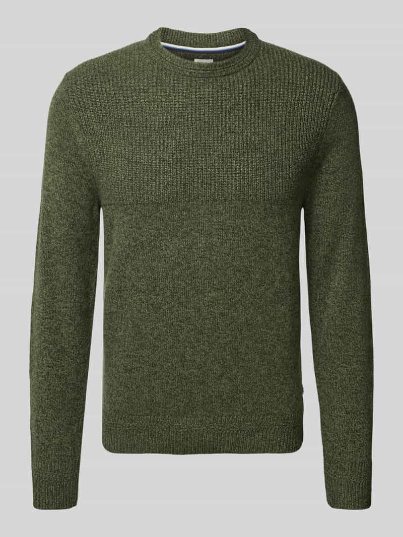 BRAX Gebreide pullover met ribboorden model 'Rick'