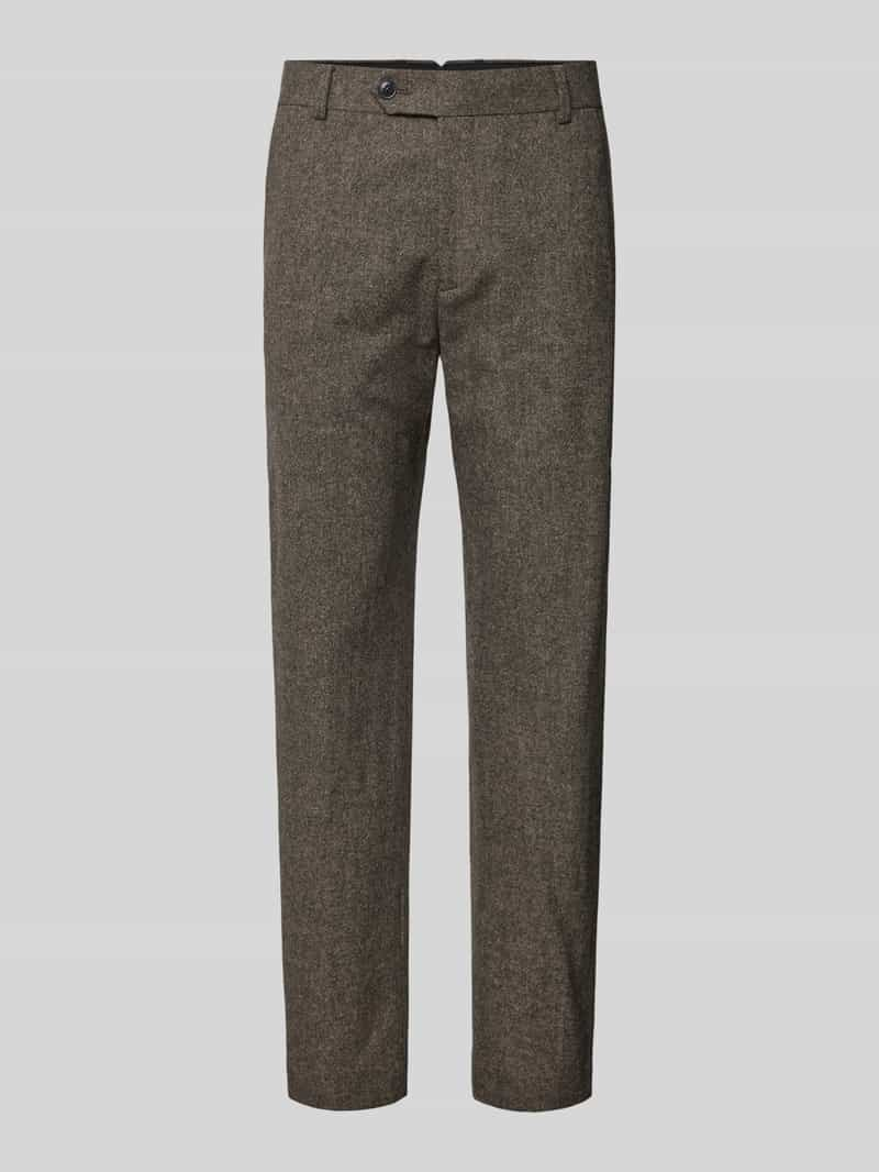 Selected Homme Slim fit pantalon met knoop- en ritssluiting