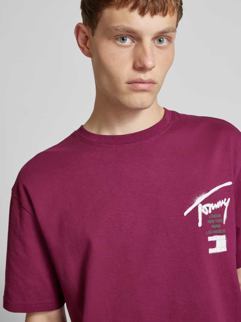 Tommy Jeans Regular fit T-shirt met labelprint
