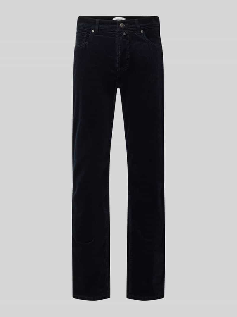 Pierre Cardin straight fit corduroy broek van elastische mix van katoen en elastaan model 'Laval'