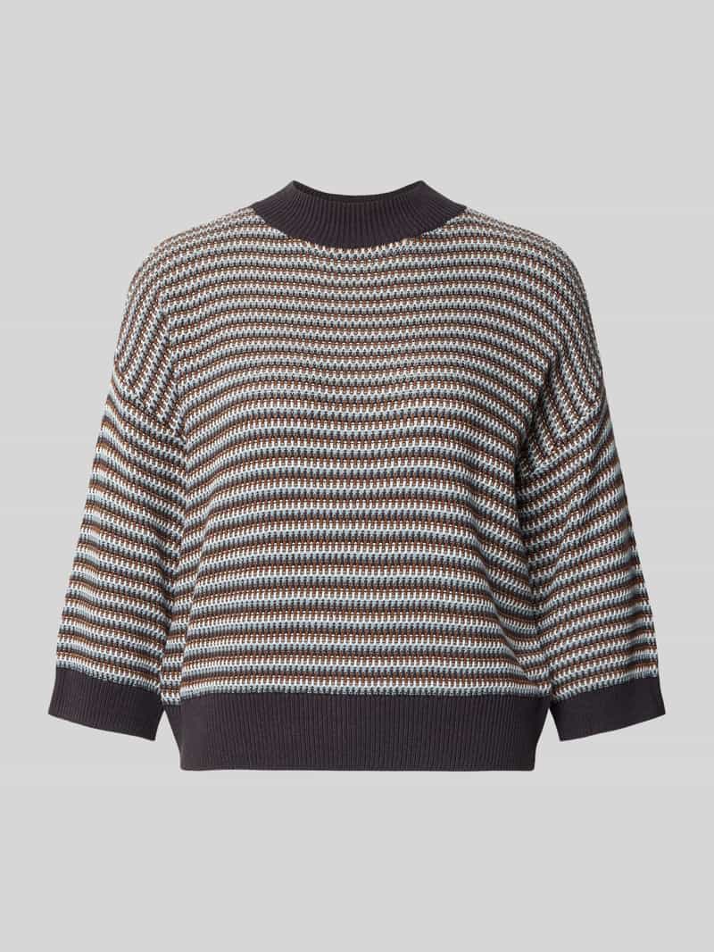 Opus Pullover met mock neck model 'Peipina'
