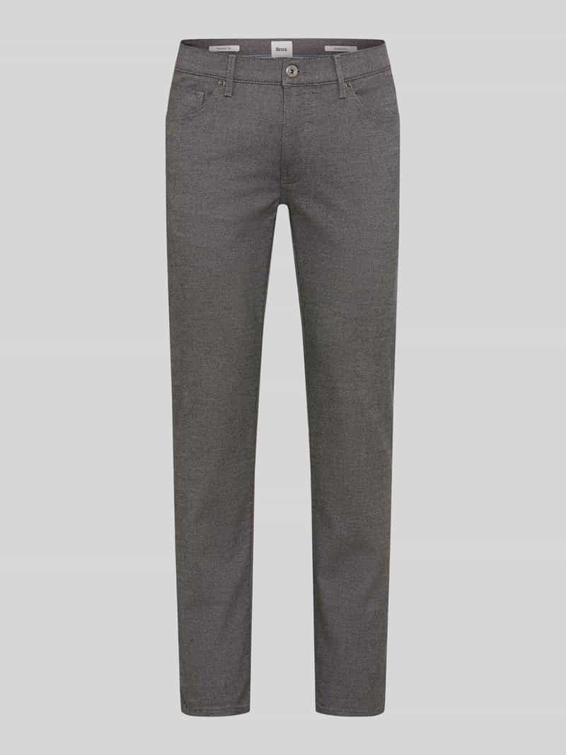 BRAX Regular fit chino van katoenmix met viscose model 'Wool Look Flex'