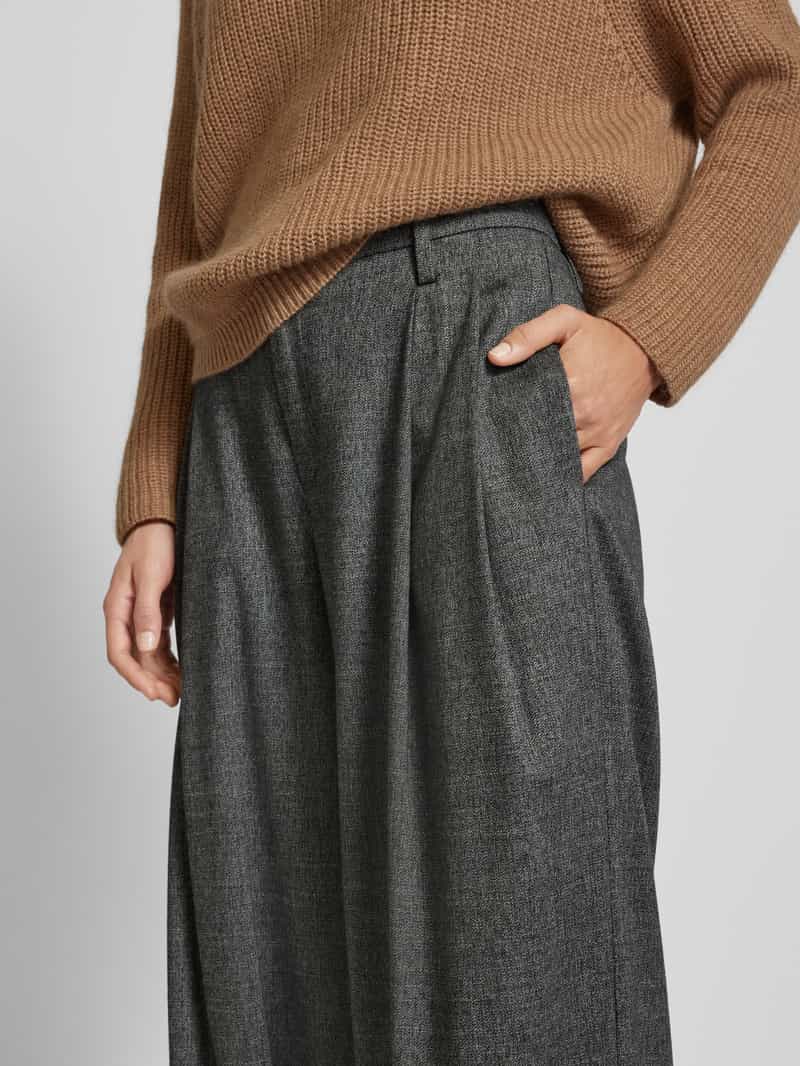Daydream Wide leg stoffen broek met bandplooien model 'Washington'