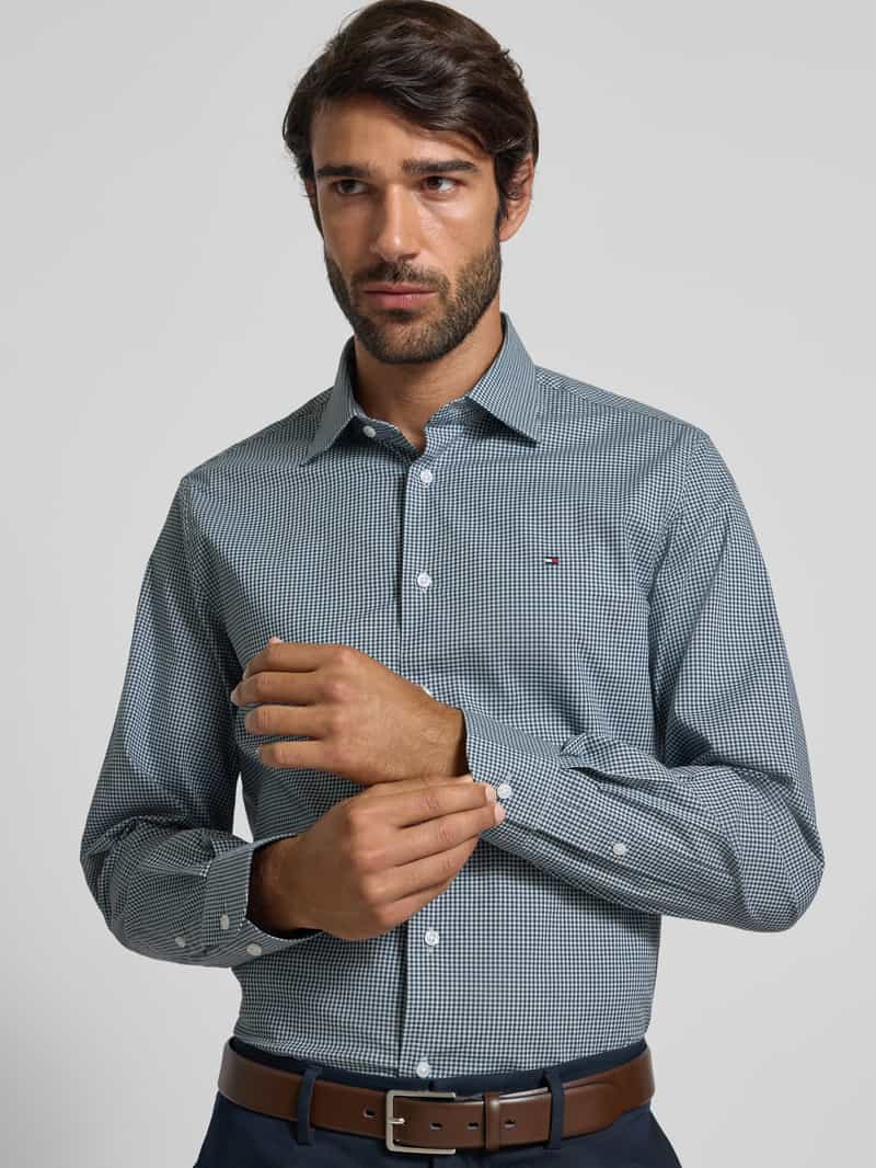 Tommy Hilfiger Regular fit zakelijk overhemd van katoenmix