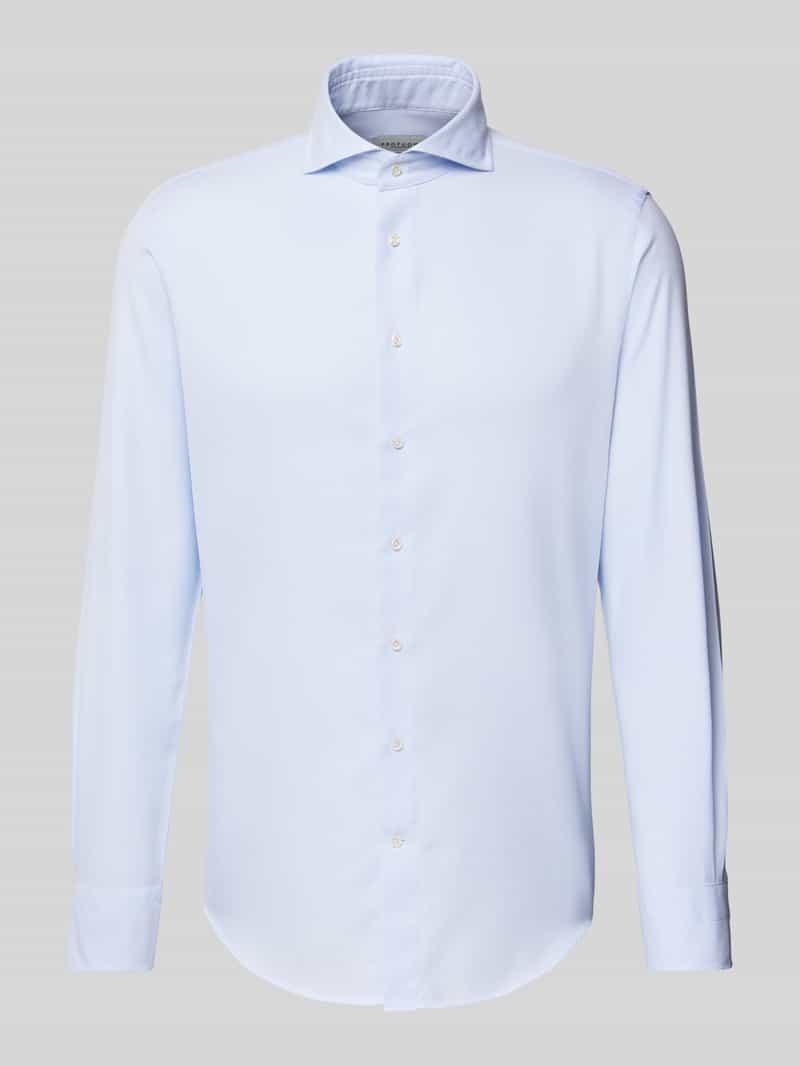 Profuomo Slim fit zakelijk overhemd met haaikraag model 'X-Cutaway'