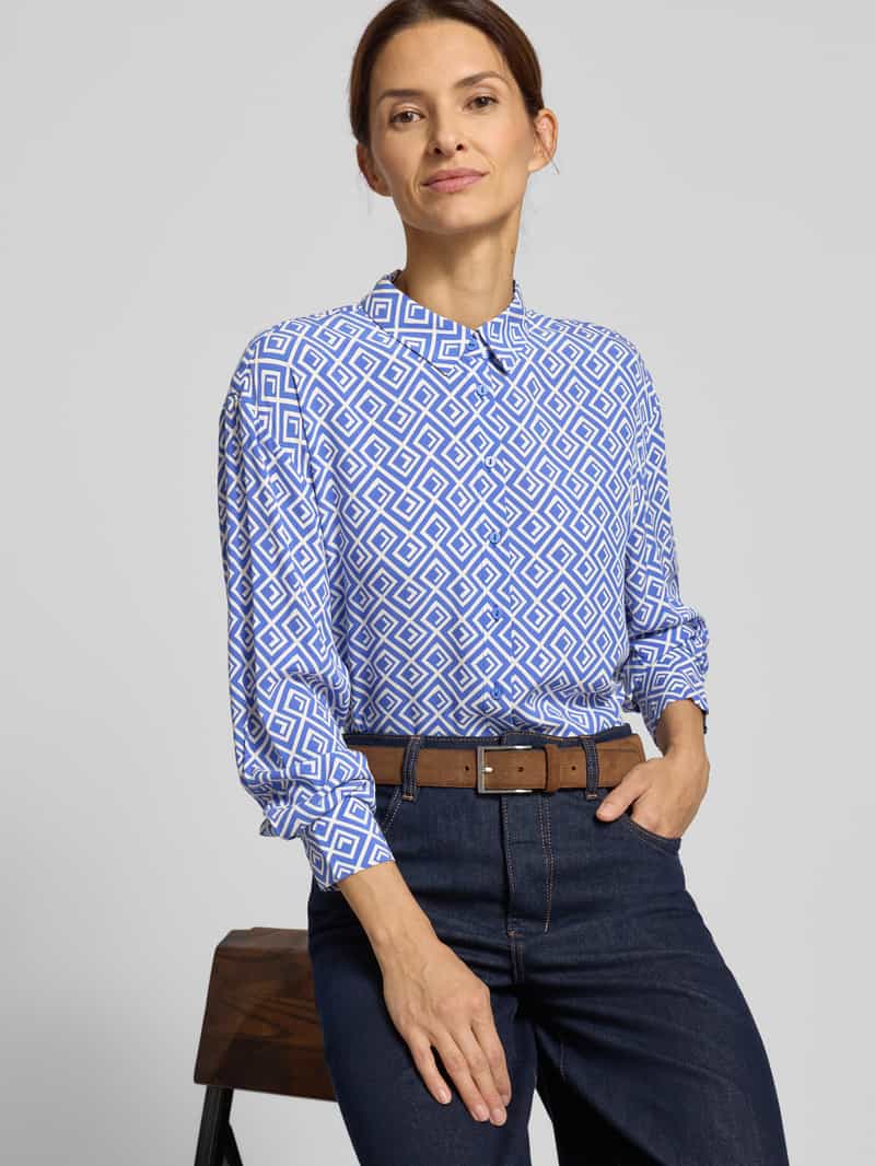 Christian Berg Woman Regular fit overhemdblouse van viscose met grafisch motief