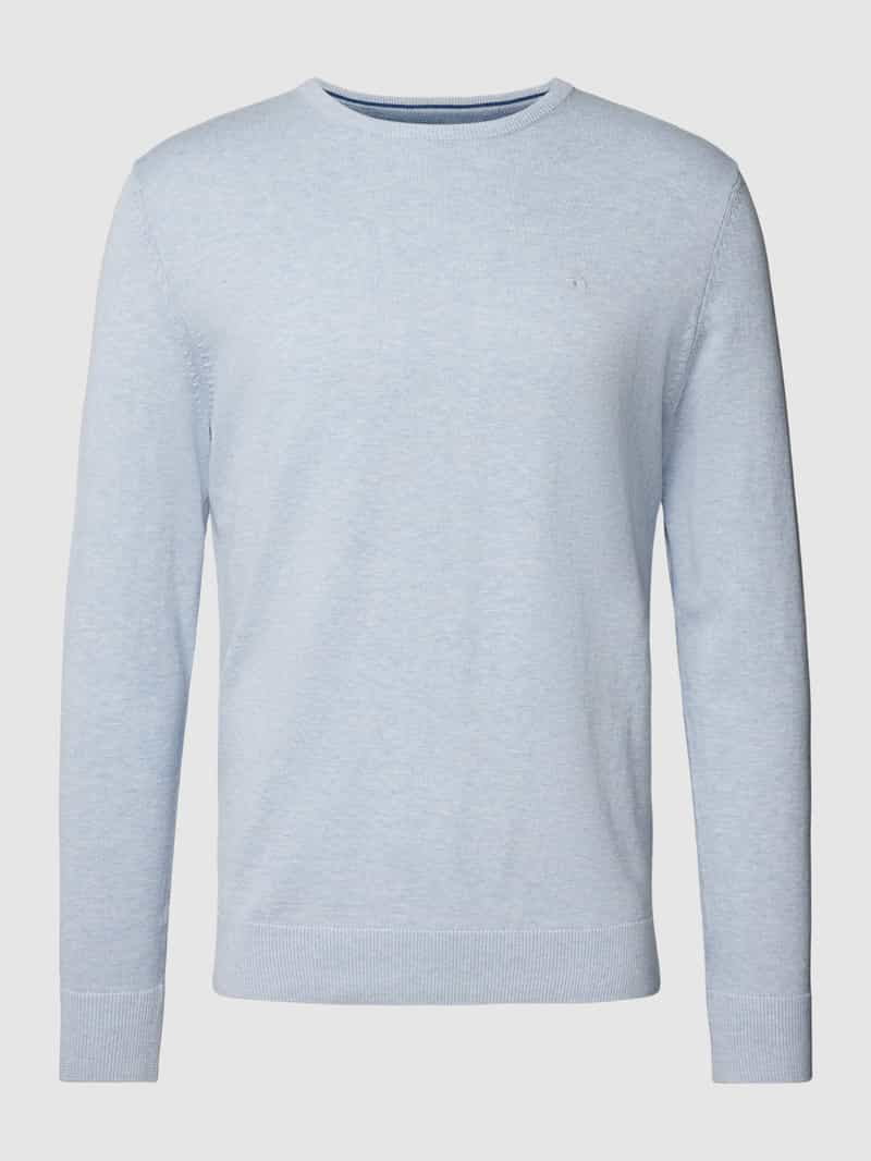 Tom Tailor Gebreide pullover met labelstitching, model 'BASIC'