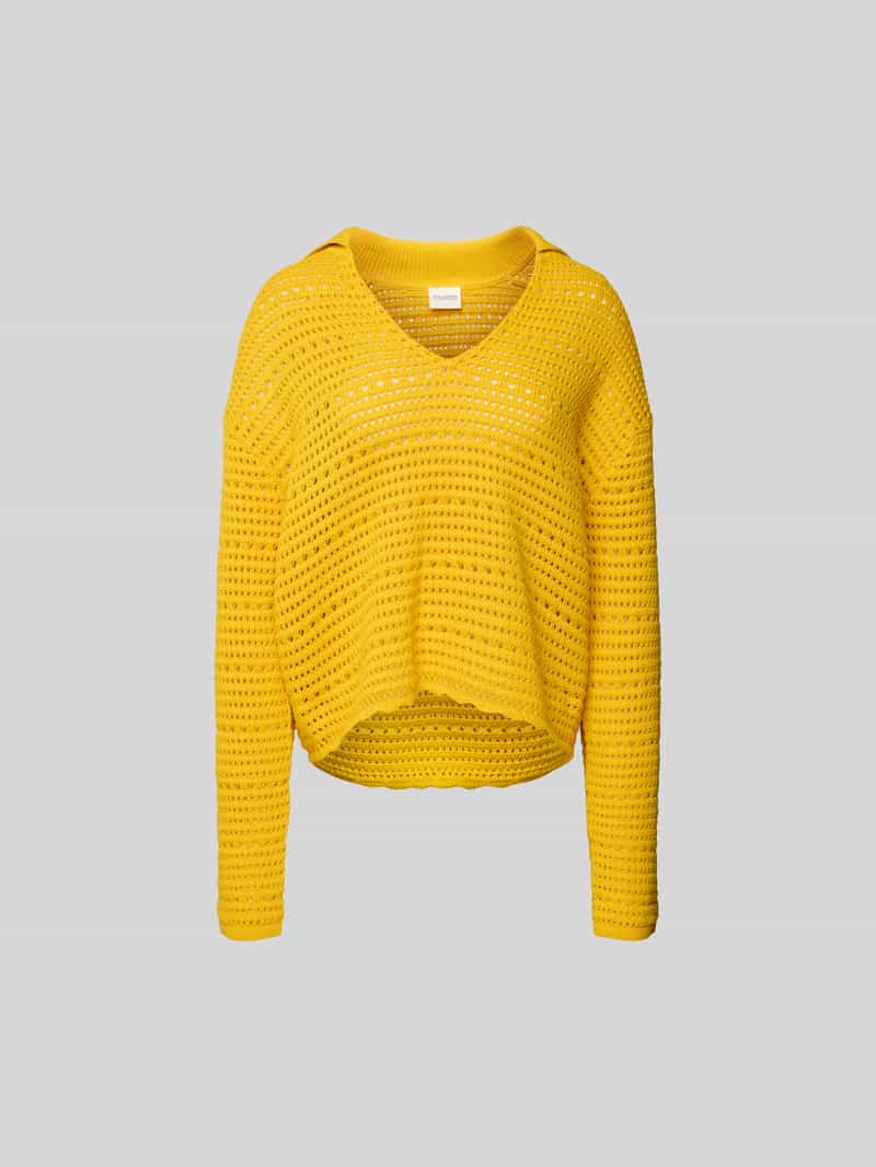 Pullover met broderie anglaise