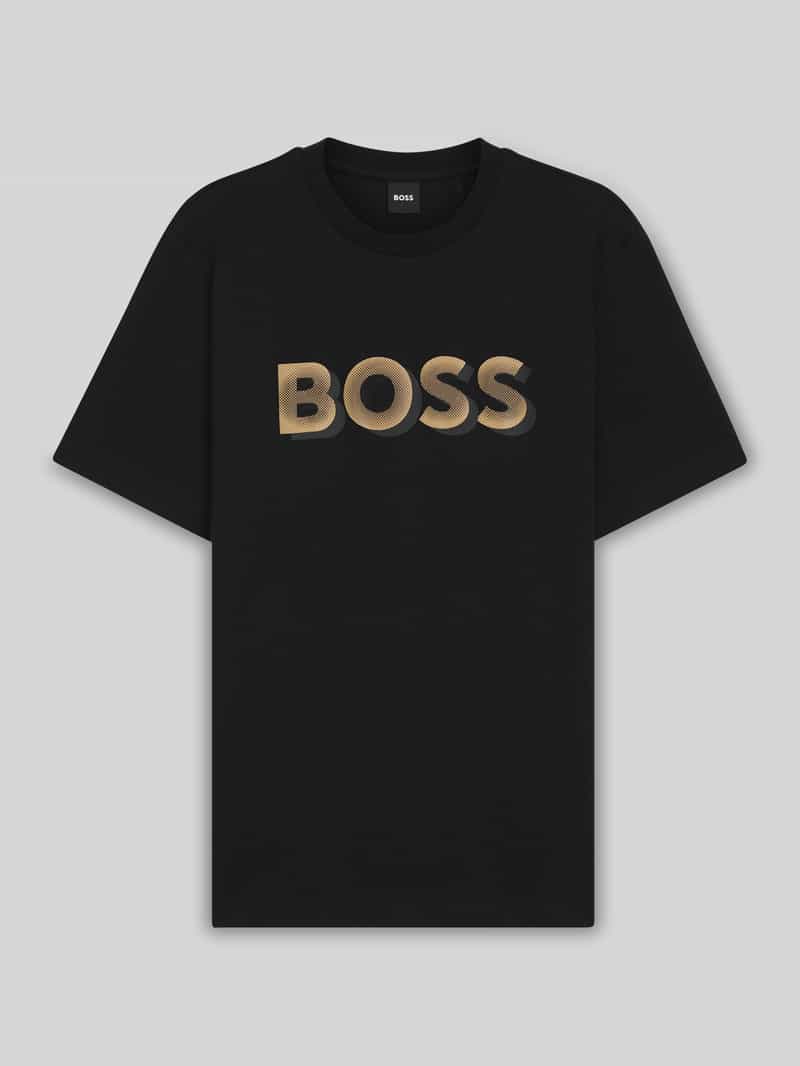 Boss Regular fit T-shirt van gemerceriseerd katoen model 'THOMPSON 656'