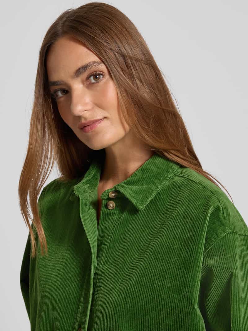 Jake*s Casual Knielange overhemdjurk van corduroy