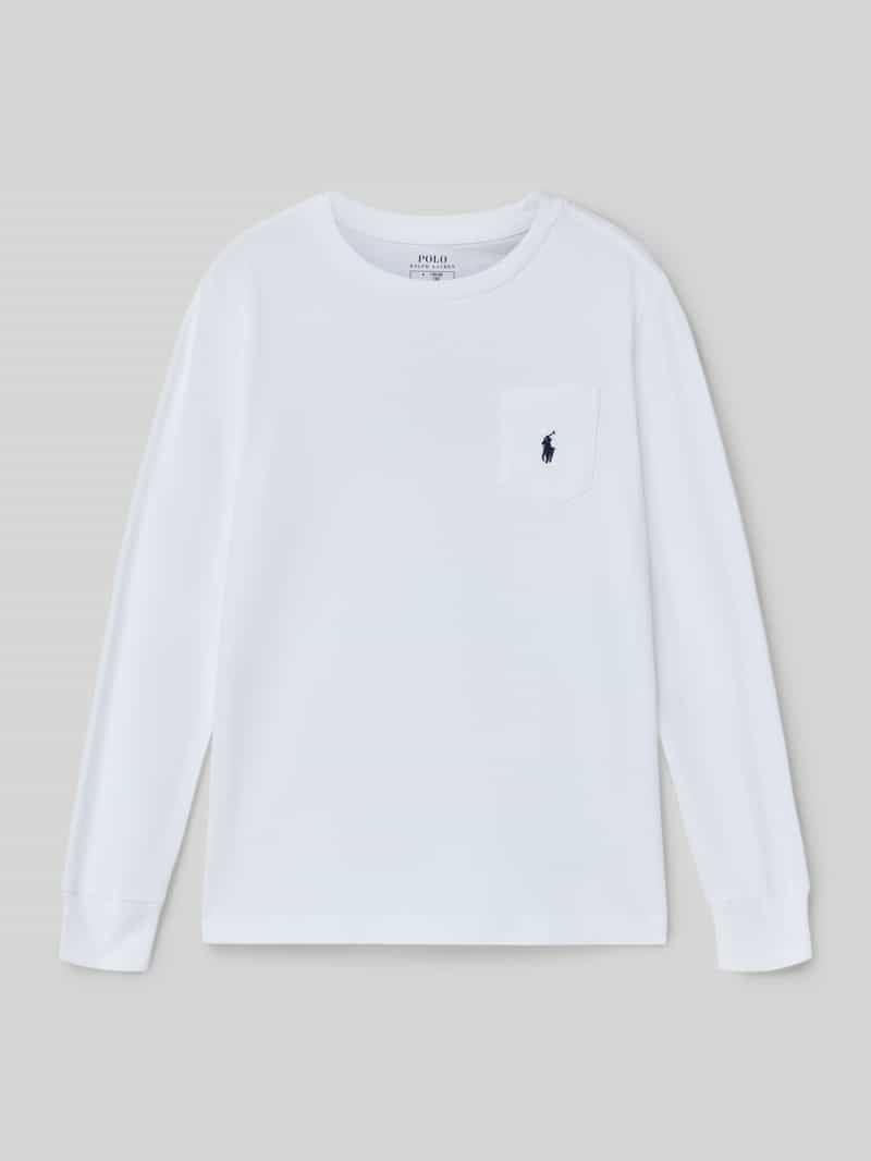 Polo Ralph Lauren Kids Regular Fit Langarmshirt aus reiner Baumwolle in Weiss, Größe 116 2013623116