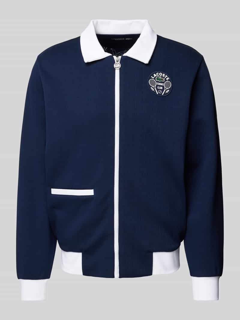 Lacoste Sweatjack met labelbadge