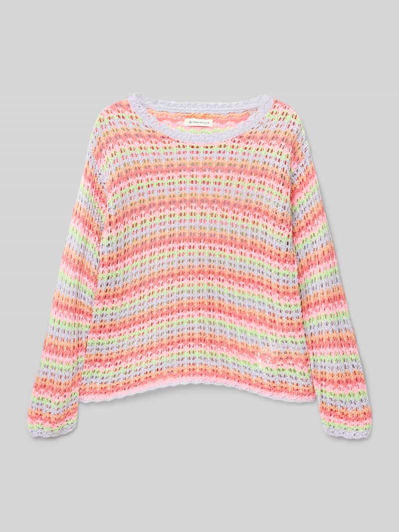 Tom Tailor Regular fit gebreide pullover van viscosemix