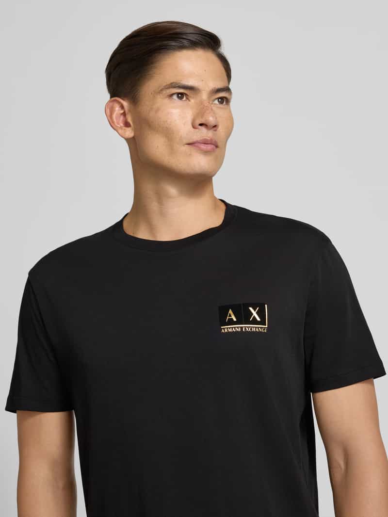 Armani Exchange Regular fit T-shirt met logostitching