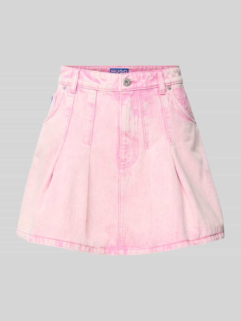 Hugo Blue Denim rok met plooien model 'Gloom'