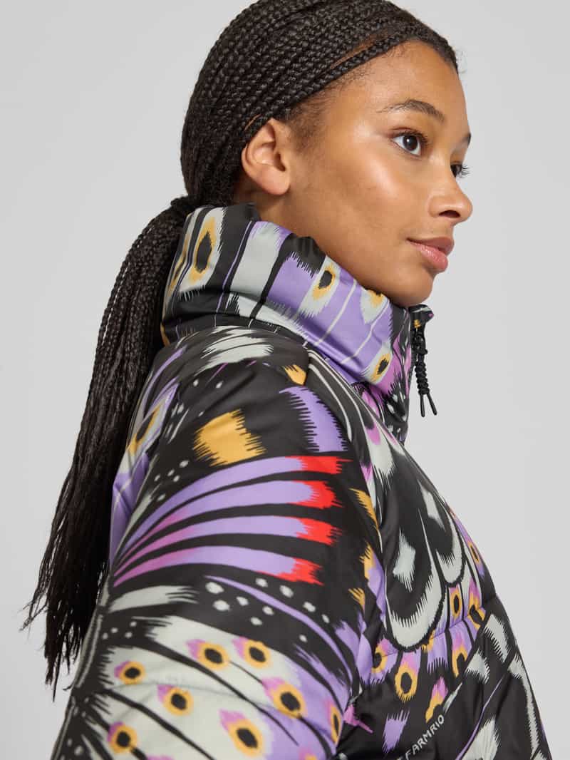 adidas Sportswear Gewatteerd jack met logoprint en ritssluiting