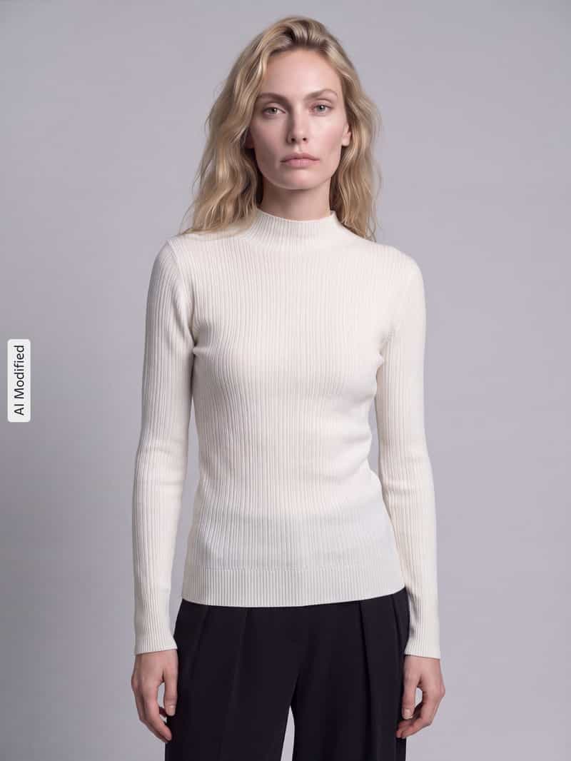 Jake*s Collection Slim fit col-pullover van pure wol