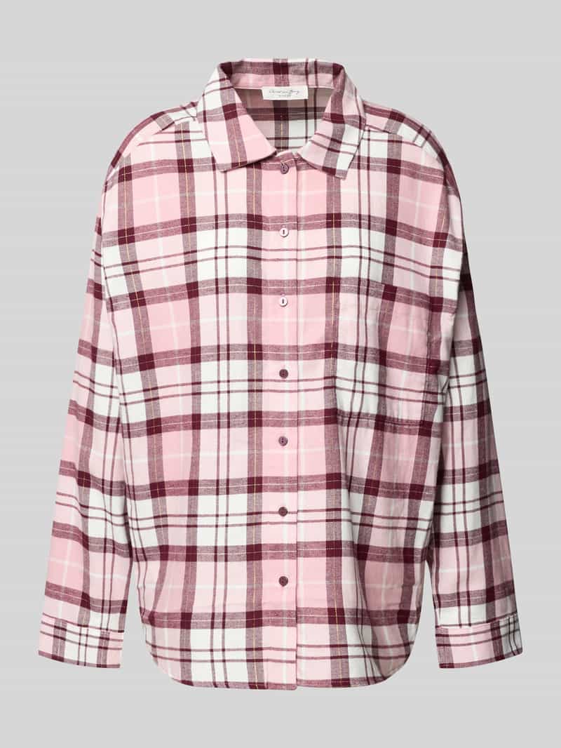 Christian Berg Woman Pyjamabovendeel met platte kraag