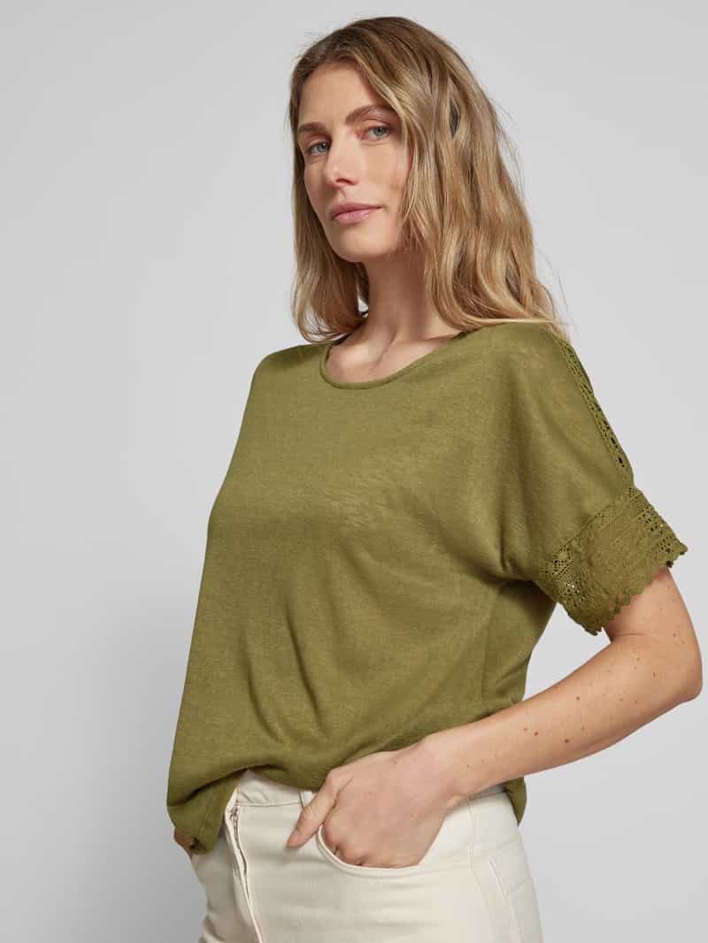 Vila T-shirt van gehaakt kant model 'NULAN'