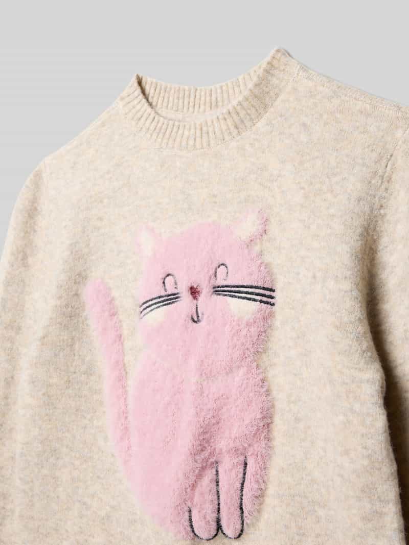 s.Oliver RED LABEL Loose fit gebreide pullover met artworkstitching