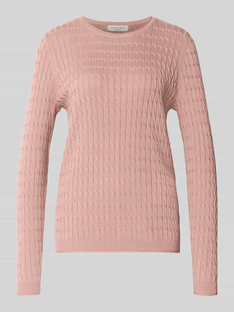 Christian Berg Woman Slim gebreide pullover met kabelpatroon