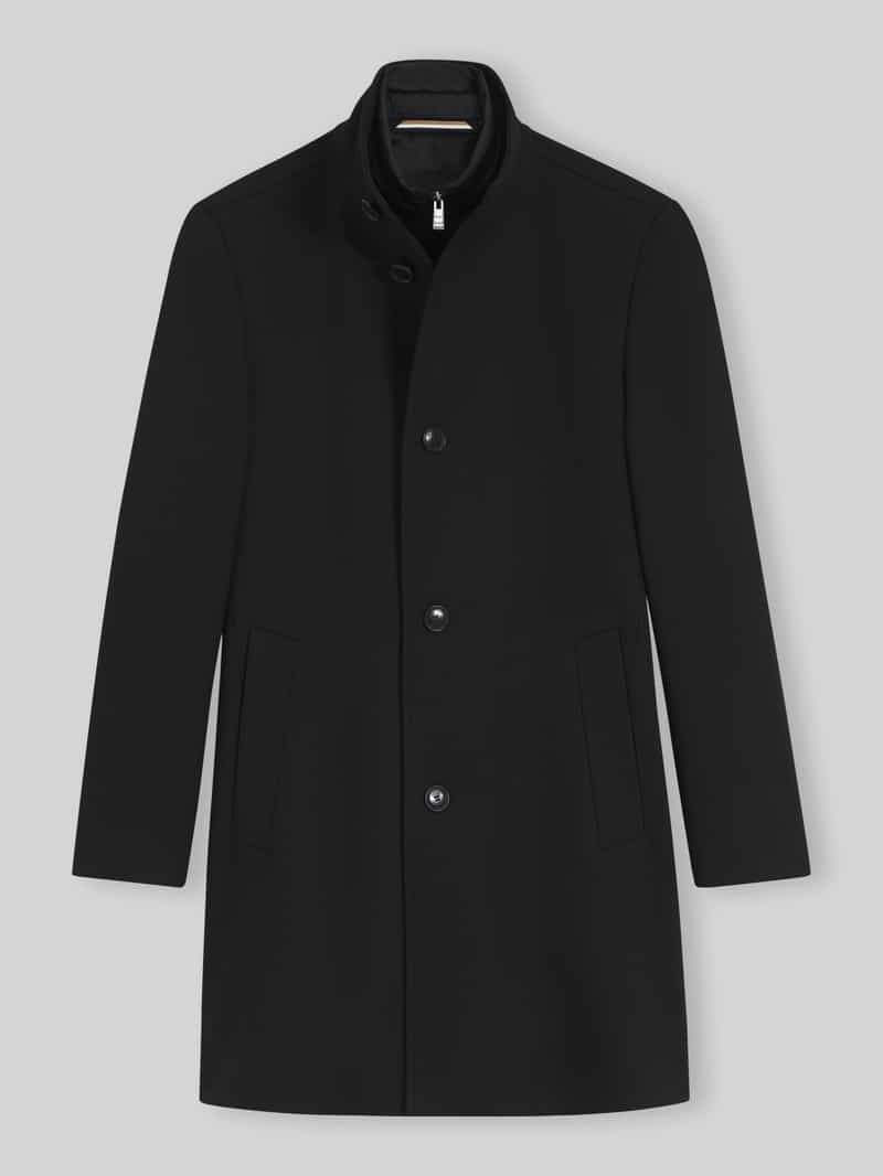 Slim fit lange jas met viscose, model 'H-Hyde-SU'