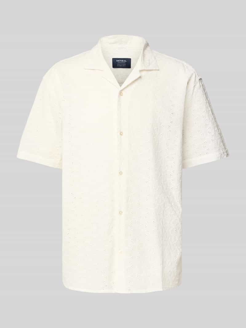 Regular fit vrijetijdsoverhemd met broderie anglaise
