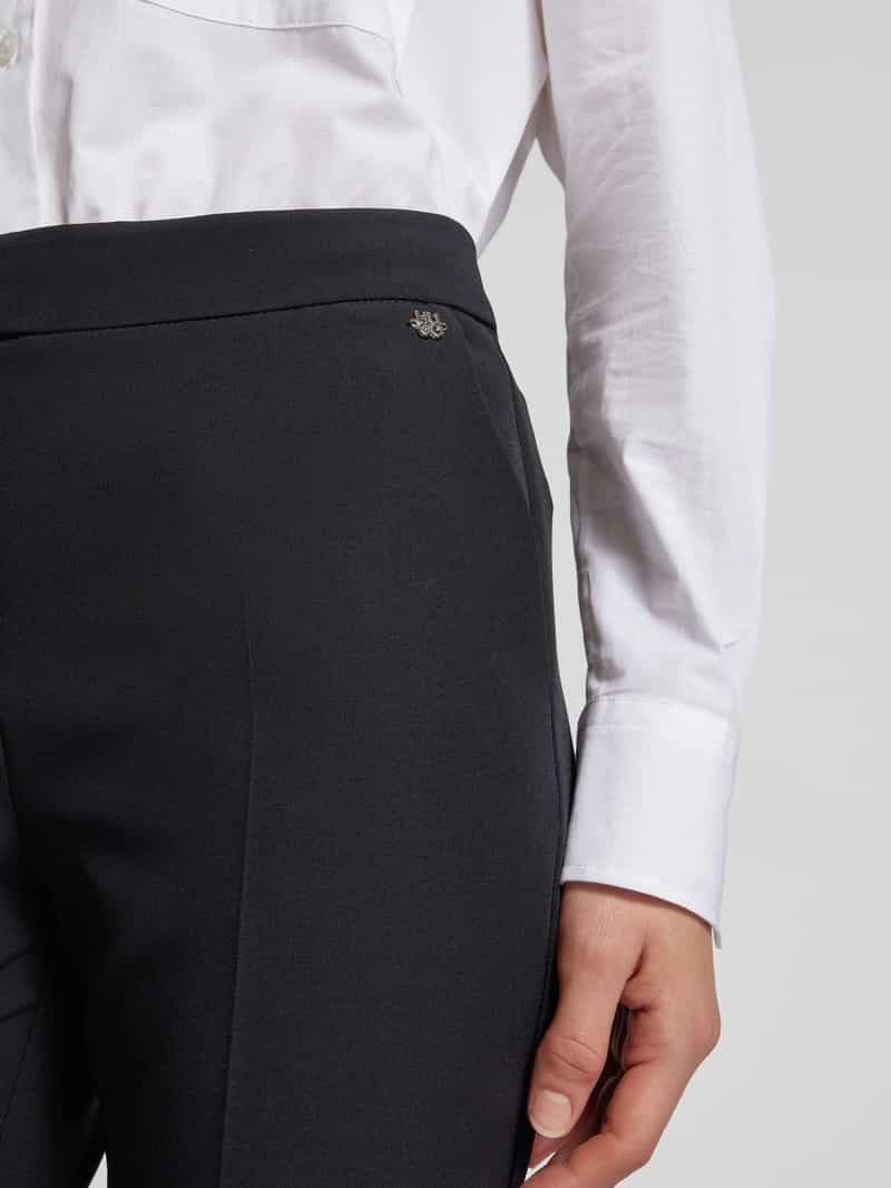 HUGO Skinny fit stoffen broek met persplooien model 'Hagonia'