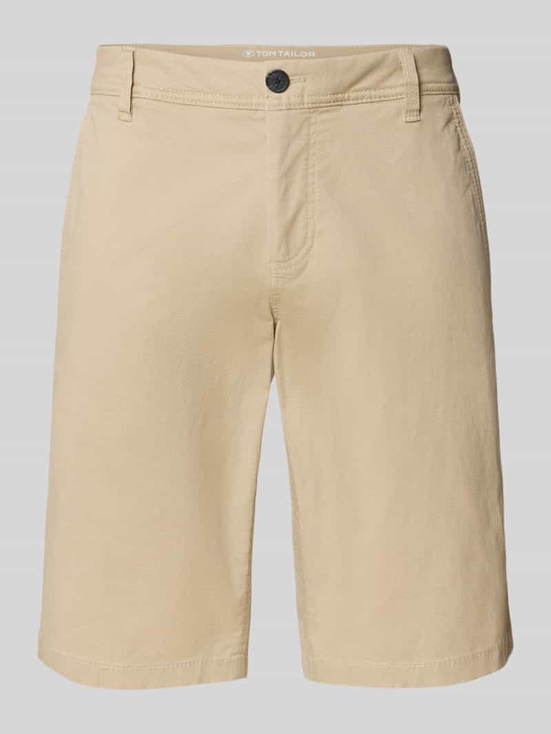 Tom Tailor Slim fit bermuda van katoenmix